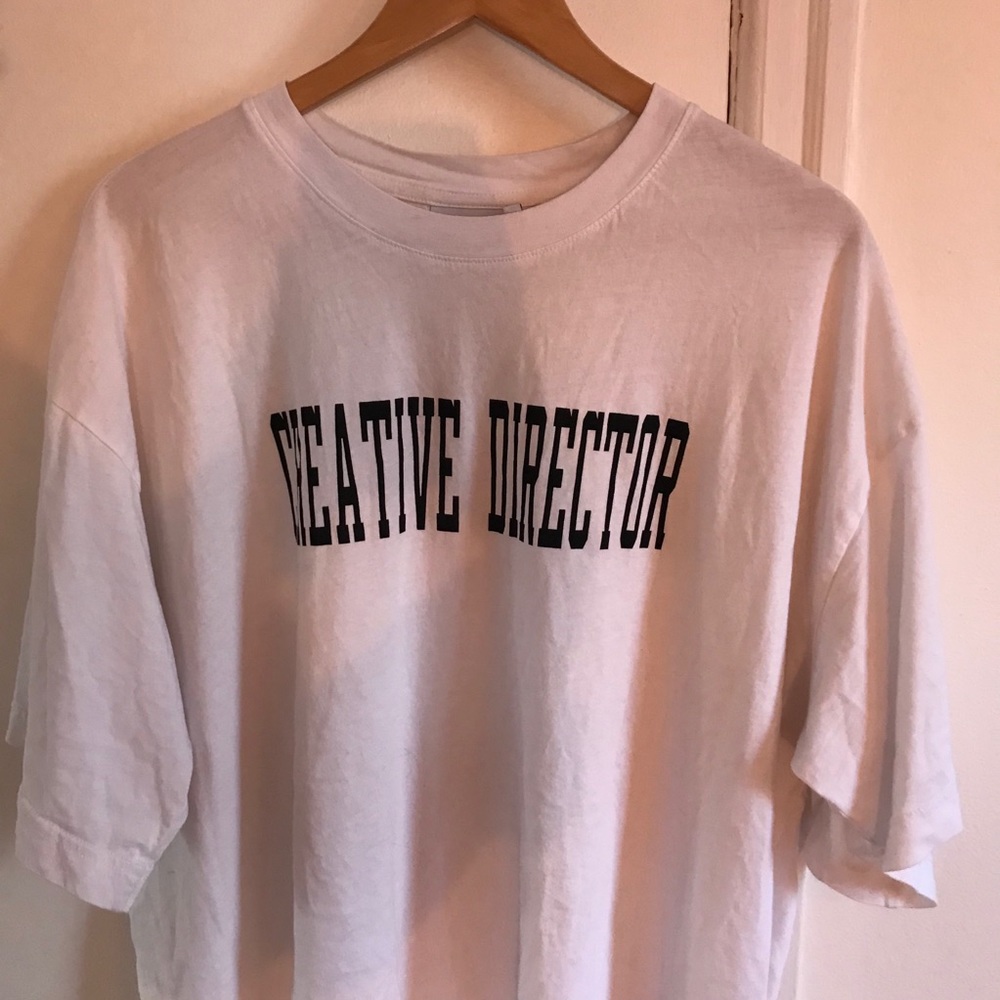 Creative Director White Oversized Graphic Tee